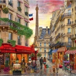 Puzzle ANATOLIAN Café by the Eiffel Tower 1500 pieces