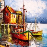 Puzzle ART PUZZLE Orange Harbor 500 pieces