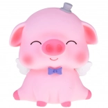 Piggy bank with little wings and a crown