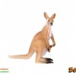 Műanyag kenguru figura kölyökkel, 11 cm, tasakban