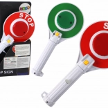 Otroški policijski loparček – dvostranski z lučkami stop/pojdi