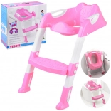 Children's Toilet Seat with Steps Pink Panda