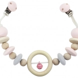 Hess hangend speelgoed voor kinderwagen met roze bel