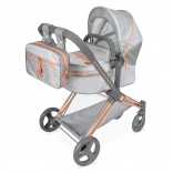 Folding 3-in-1 doll stroller with backpack City X, 73 cm