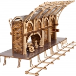 Ugears 3D wooden mechanical puzzle HARRY POTTER – train platform
