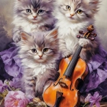 500-piece puzzle – kittens with violins