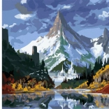 Diamantové malování Ledový zámek v horách 30 × 40 cm