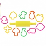 Cutters for modeling clay NARA with plastic roller - 11 pcs