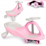 Wiggle-Car Rutschfahrzeug mit LED-Rädern pink ECOTOYS