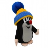 Mole with a blue-yellow beanie