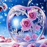 Diamantenmozaïek - glazen appel