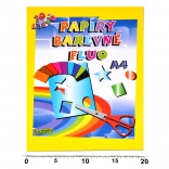 Fluorescerend gekleurd papier A4, 10 vellen