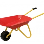 Red Metal Wheelbarrow for Kids Woody