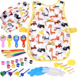 Painting Set for Kids with Colorful Apron