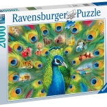 RAVENSBURGER 2000-piece puzzle Peacock Landscape