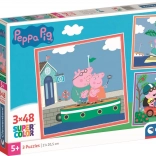 Clementoni Peppa Pig Puzzles 3×48 pieces