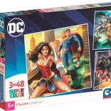 Puzzle 3×48 pieces DC Justice League by Clementoni