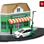 Bburago City Pharmacy 1:43 playset with die-cast car