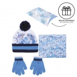 Ensemble d’hiver fille bonnet, gants et tour de cou FROZEN 2 avec pompon