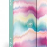 Wekelijkse magnetische agenda 2024 batikmotief, 11 × 16 cm