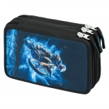 Skole penalhus i tre lag med motocrossmotiv Baagl