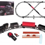 Train Track with Smoking Locomotive, Light and Music