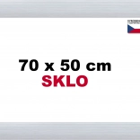 Aluminum frame for puzzles 70 × 50 cm, silver