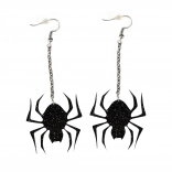 Dangle Earrings with a Spider for Halloween and Witches