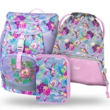 Baagl schoolset Airy kolibrie – rugzak, etui en gymsack
