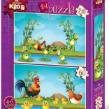 Animals with Babies Puzzle 35 and 60 pieces