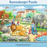 Ravensburger kids' framed puzzle, 15 pieces – zoo trip