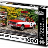 Puzzle Retro Car Škoda 105 S Follow Me 1980 1000 Pieces