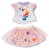 Tutu dress set with unicorn for 43 cm BABY born dolls