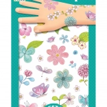Djeco midlertidige tatoveringer med blomster (2 ark)