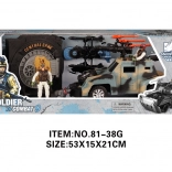 Military set with car and accessories