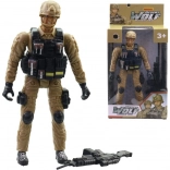 Soldier with accessories 18 cm