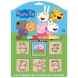 Peppa Pig Stamp Set with Crayons