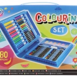 art supply box with 80 pieces