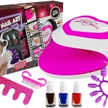 Children's nail painting set with lamp