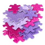 Woopie sensorimotor orthopedic puzzle mat 11 pcs – pink/purple
