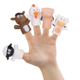 Rubberen vingerdiertjes – 5 stuks, 5 cm