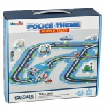 Children's Police Car Track Set with Vehicles and Traffic Signs