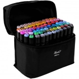 PROTONE Dual-Tip Alcohol Markers, Set of 80 Colors with Case