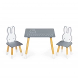 Children's table with two chairs furniture set Ecotoys