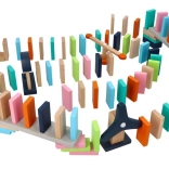 Kleurrijke houten domino – behendigheids- en logische bouwset voor kinderen