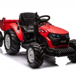 Battery-Powered Tractor HC-306 Red with Trailer 24V
