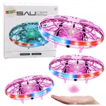 UFO mini drone with hand control and LED lighting – pink