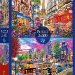 Puzzle 2×500 pieces European metropolises