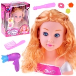 styling head – blonde doll with hairdressing accessories 20 cm