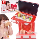 Wooden Kitchen 2in1 with Grill and Stove for Children 22pcs